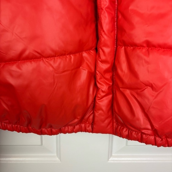 Naked Wardrobe Cropped Puffer Orange Jacket Size Medium - Picture 5 of 11